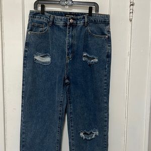 Mid blue jeans
